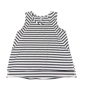 Evereve Black and White Striped Muscle Tee Tank Top Size Small
